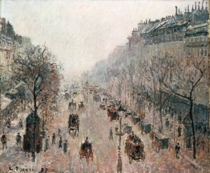 Boulevard Montmartre par un matin brumeux et ensoleillé, 1897 - Camille Jacob Pissarro