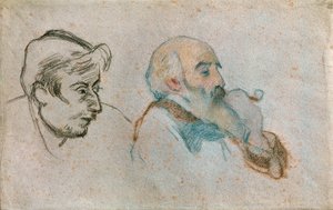 Double portrait de Gauguin et Pissarro ... - Camille Pissarro