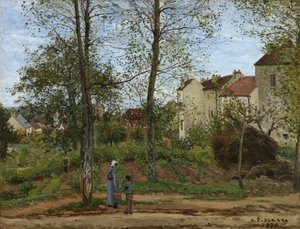 Maisons à Bougival (automne) - Camille Pissarro