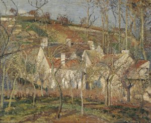 Les toits rouges, coin de village, effet d