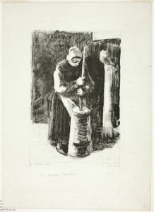 Paysanne barattant du lait - Camille Pissarro