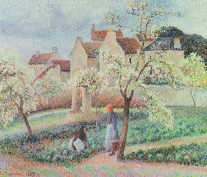 Pruniers en fleurs, 1889 - Camille Jacob Pissarro