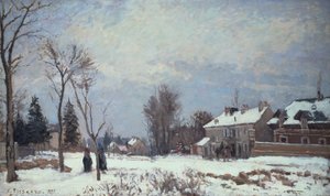 Route de Versailles à Saint-Germain, Louveciennes, et effets de neige