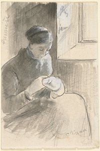 Le raccommodeur, vers 1881 (plume et encre noire, pinceau et lavis gris sur graphite rehaussé de gouache blanche)