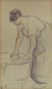 Femme lavant le linge