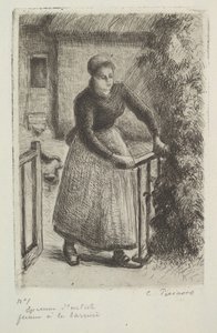 Femme à la porte, 1889 - Camille Jacob Pissarro