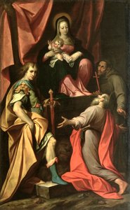 Madone et Enfant avec Saint Vital, Saint Jérôme et Saint François - Camillo Procaccini