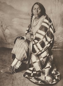 Canada : Femme du chef "Crowfoot", Indien Cree, Maple Creek, Saskatchewan (photo n/b)