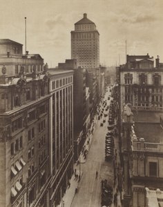 St James Street, le centre bancaire et commercial (photo n/b)
