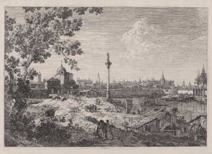 Vue imaginaire de Padoue, de la série Vedute (Vues) - Canaletto (Giovanni Antonio Canal)