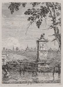 Le Petit Monument, de la série Vedute - Canaletto (Giovanni Antonio Canal)