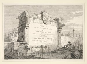 Page de titre, de la série Vedute (Vues) - Canaletto (Giovanni Antonio Canal)