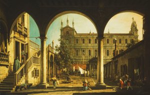 Un caprice de la Scuola di San Marco, Venise, du Palazzo Grifalconi-Loredan - Giovanni Antonio Canal
