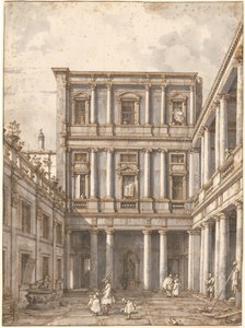 Une cour vénitienne, dans les Procuratie Nuove - Canaletto