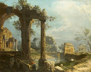 Canaletto - Vue en capriccio avec ruines 1742-44 - Canaletto