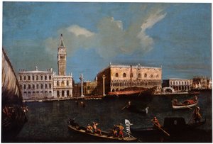 Grand Canal, Piazzetta et Palais des Doges à Venise, 18e siècle