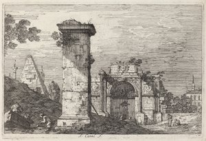 Paysage avec monuments en ruines, vers 1740
