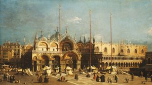 San Marco et le Palais des Doges, Venise, depuis la Piazza San Marco, vers 1740