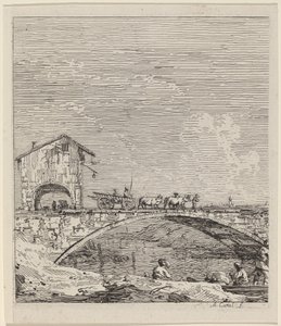 Le chariot passant sur un pont, vers 1735-1746 - Canaletto