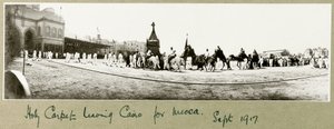 Tapis sacré quittant Le Caire pour La Mecque, septembre 1917
