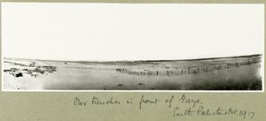 Nos tranchées devant Gaza, octobre 1917