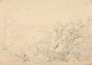 Croquis des rochers de Chudleigh, Devon - Capt. Thomas Hastings