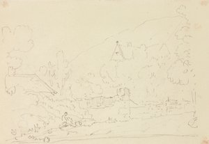 Croquis de cottages dans les arbres