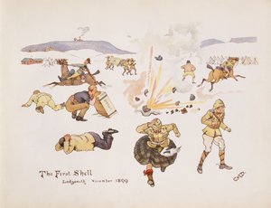 Le premier obus, Ladysmith, 1899, de The Leaguer of Ladysmith, 1900
