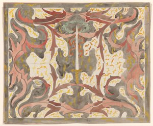 Conception décorative avec épée dressée - Carel Adolph Lion Cachet