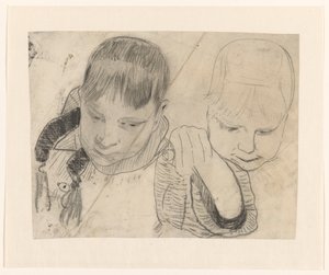 Deux enfants, vus de face