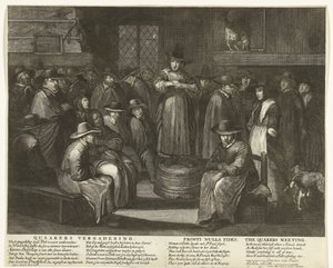Caricature des Quakers anglais, vers 1656 - Carel Allard