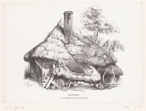 Ferme avec toit de chaume