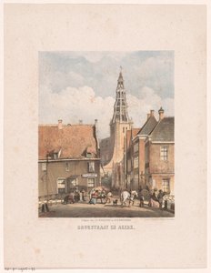 Rue du Pont et église Der Aa à Groningue - Carel Christiaan Antony Last