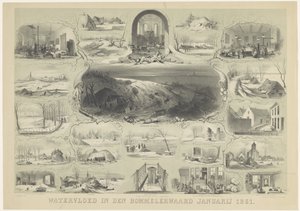 Inondation dans le Bommelerwaard janvier 1861