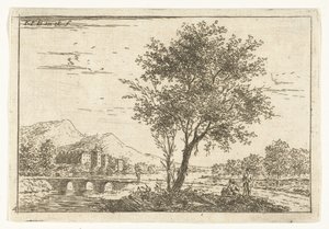 Paysage vallonné avec château au bord de la rivière - Carel Frederik Bendorp (I)