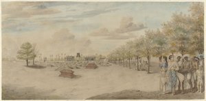 Cimetière avec cortège funèbre en Inde