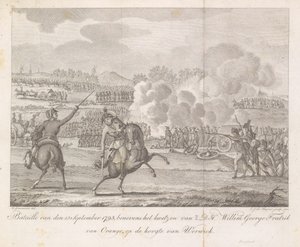 Le prince Frédéric blessé à Wervik, 1793