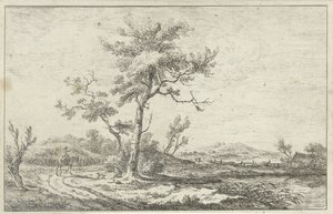 Cavalier en conversation sur un chemin de campagne - Carel Lodewijk Hansen