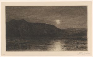 Paysage au clair de lune près de Villa Caprera - Carel Nicolaas Storm van 