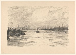 Remorqueur dans le port de Hambourg - Carel Nicolaas Storm van 