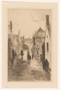 Vue de rue à Katwijk - Carel Nicolaas Storm van 