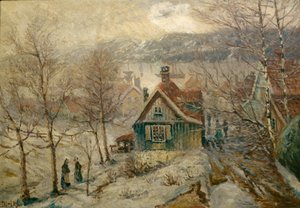 Paysage côtier avec maison