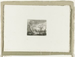 Homme avec un filet à pêche sous l