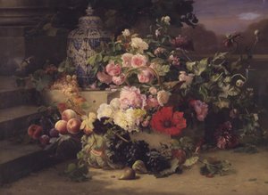 Peinture de fruits et de fleurs - Carl Balsgaard
