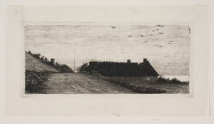 Maisons au bord de la plage. Nuit d