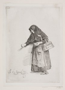 La femme aux moineaux - Carl Bloch