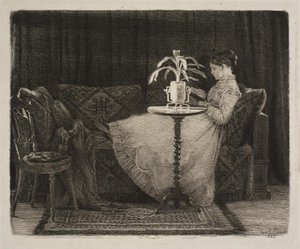 Dame lisant - Carl Bloch