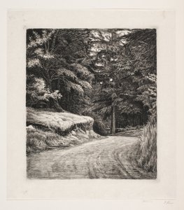 Le chemin dans la forêt de sapins - Carl Bloch