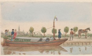 Une barque de tracte