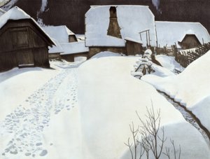 Maison de paysan en hiver